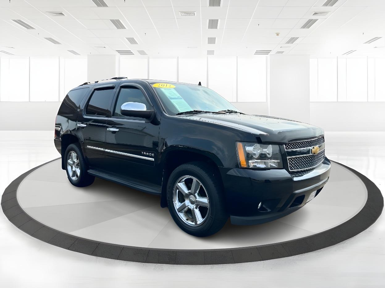 2012 Black Chevrolet Tahoe LTZ 4WD (1GNSKCE00CR) with an 5.3L V8 OHV 16V FFV engine, 6-Speed Automatic transmission, located at 1230 East Main St, Xenia, OH, 45385, (937) 908-9800, 39.688026, -83.910172 - Photo #1