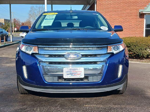 2013 Deep Impact Blue Metallic Ford Edge SEL AWD (2FMDK4JC4DB) with an 3.5L V6 DOHC 24V engine, 6-Speed Automatic transmission, located at 1230 East Main St, Xenia, OH, 45385, (937) 908-9800, 39.688026, -83.910172 - Photo #2