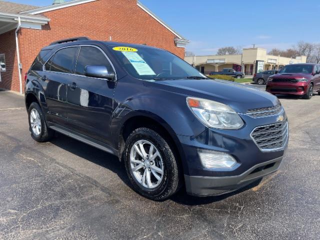 2016 Patriot Blue Metallic Chevrolet Equinox LT 2WD (2GNALCEK8G1) with an 2.4L L4 DOHC 16V FFV engine, 6-Speed Automatic transmission, located at 1230 East Main St, Xenia, OH, 45385, (937) 908-9800, 39.688026, -83.910172 - Photo #0