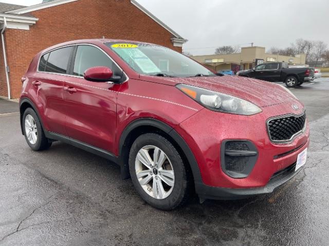 2017 Black Cherry Kia Sportage LX FWD (KNDPM3AC7H7) with an 2.4L V6 DOHC 24V engine, 6-Speed Automatic transmission, located at 1230 East Main St, Xenia, OH, 45385, (937) 908-9800, 39.688026, -83.910172 - Photo #0
