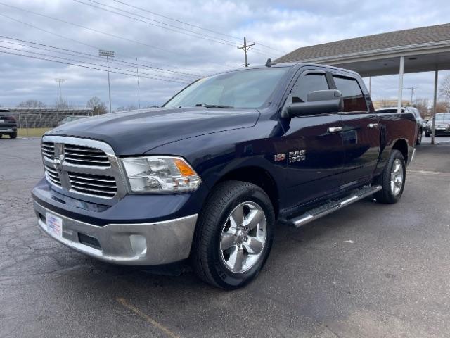 2015 Dark Blue RAM 1500 SLT Crew Cab SWB 4WD (3C6RR7LT8FG) with an 5.7L V8 OHV 16V engine, 8-Speed Automatic transmission, located at 1099 N County Rd 25A, Troy, OH, 45373, (937) 908-9800, 40.057079, -84.212883 - Photo #2