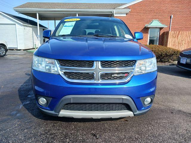 2015 Blue Streak Pearlcoat Dodge Journey SXT (3C4PDCBG2FT) with an 3.6L V6 DOHC 24V engine, 6-Speed Automatic transmission, located at 1099 N County Rd 25A, Troy, OH, 45373, (937) 908-9800, 40.057079, -84.212883 - Photo #2