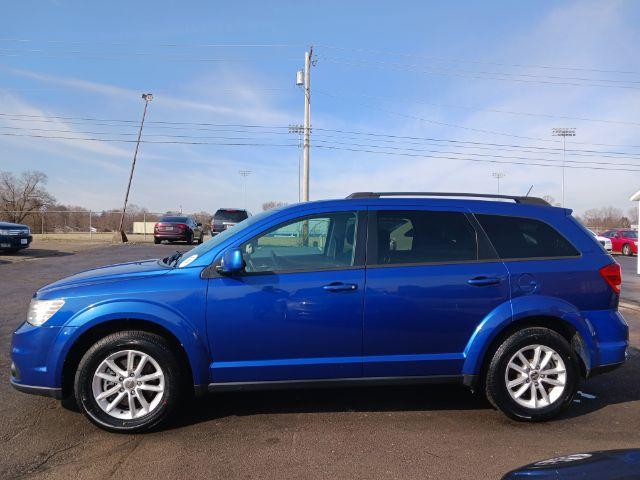 2015 Blue Streak Pearlcoat Dodge Journey SXT (3C4PDCBG2FT) with an 3.6L V6 DOHC 24V engine, 6-Speed Automatic transmission, located at 1099 N County Rd 25A, Troy, OH, 45373, (937) 908-9800, 40.057079, -84.212883 - Photo #6