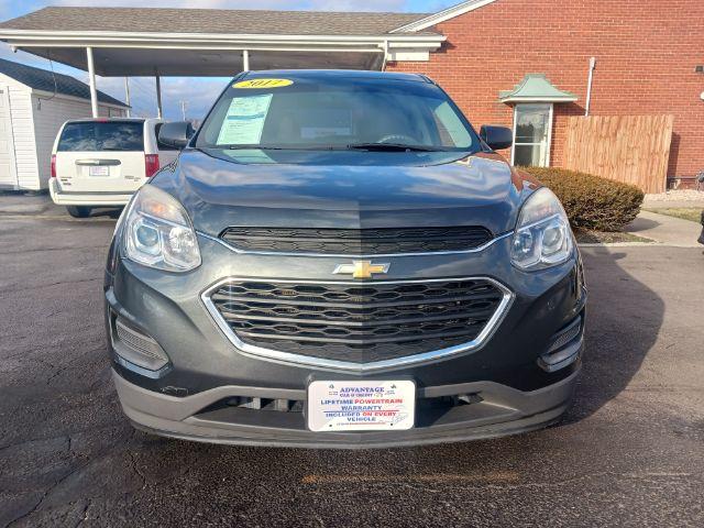 2017 Nightfall Gray Metallic Chevrolet Equinox LS 2WD (2GNALBEK9H1) with an 2.4L L4 DOHC 16V FFV engine, 6-Speed Automatic transmission, located at 1230 East Main St, Xenia, OH, 45385, (937) 908-9800, 39.688026, -83.910172 - Photo #2