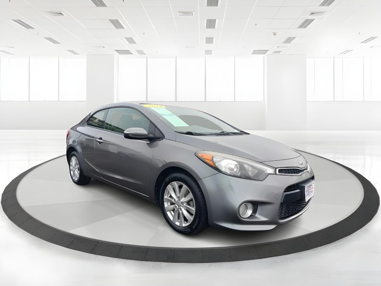 2014 Graphite Steel Kia Forte Koup EX (KNAFX6A86E5) with an 2.0L L4 DOHC 16V engine, 6-Speed Automatic transmission, located at 401 Woodman Dr, Riverside, OH, 45431, (937) 908-9800, 39.760899, -84.123421 - Photo #1