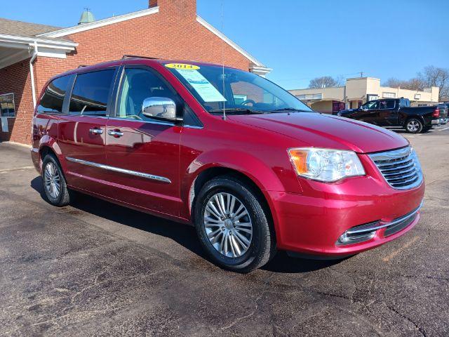 2014 Dp Cherry Red Crystal PC Chrysler Town and Country Touring-L (2C4RC1CG6ER) with an 3.6L V6 DOHC 24V engine, 6-Speed Automatic transmission, located at 1099 N County Rd 25A , Troy, OH, 45373, (937) 908-9800, 40.057079, -84.212883 - Photo #0