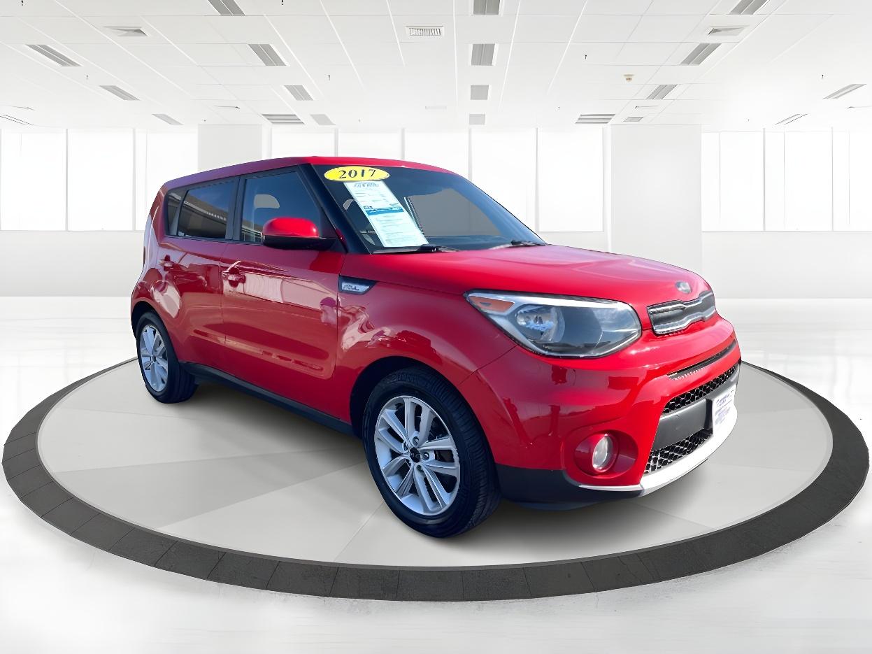 2017 Inferno Red Kia Soul + (KNDJP3A55H7) with an 2.0L L4 DOHC 16V engine, 6-Speed Automatic transmission, located at 4508 South Dixie Dr, Moraine, OH, 45439, (937) 908-9800, 39.689976, -84.218452 - Photo #1