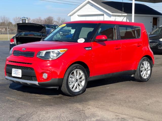 2017 Inferno Red Kia Soul + (KNDJP3A55H7) with an 2.0L L4 DOHC 16V engine, 6-Speed Automatic transmission, located at 401 Woodman Dr, Riverside, OH, 45431, (937) 908-9800, 39.760899, -84.123421 - Photo #2