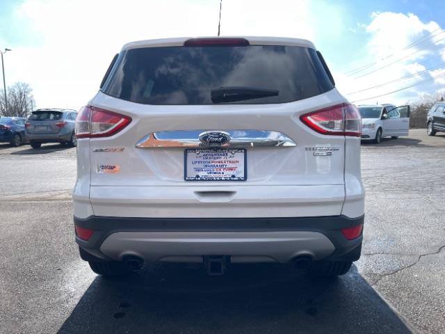 2015 White Platinum Met TC Ford Escape Titanium 4WD (1FMCU9J92FU) with an 2.0L L4 DOHC 16V engine, 6-Speed Automatic transmission, located at 880 E. National Road, Vandalia, OH, 45377, (937) 908-9800, 39.891918, -84.183594 - Photo #10