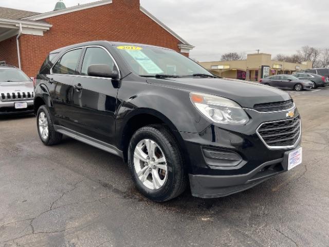 2017 Black Chevrolet Equinox LS 2WD (2GNALBEK2H1) with an 2.4L L4 DOHC 16V FFV engine, 6-Speed Automatic transmission, located at 1184 Kauffman Ave, Fairborn, OH, 45324, (937) 908-9800, 39.807072, -84.030914 - Photo #0
