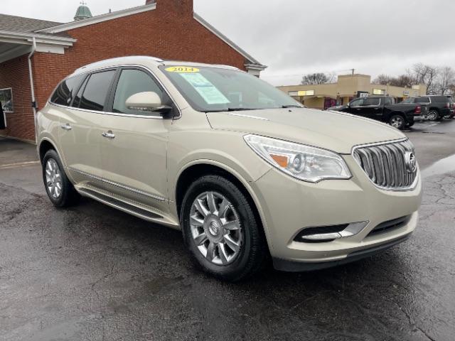 2014 Champagne Silver Metallic Buick Enclave Premium AWD (5GAKVCKD5EJ) with an 3.6L V6 DOHC 24V engine, 6-Speed Automatic Overdrive transmission, located at 4508 South Dixie Dr, Moraine, OH, 45439, (937) 908-9800, 39.689976, -84.218452 - Photo #0
