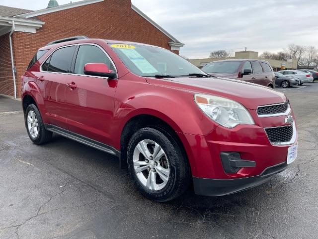 2015 Crystal Red Tintcoat Chevrolet Equinox 1LT AWD (2GNFLFEK3F6) with an 2.4L L4 DOHC 16V FFV engine, 6-Speed Automatic transmission, located at 880 E. National Road, Vandalia, OH, 45377, (937) 908-9800, 39.891918, -84.183594 - Photo #0