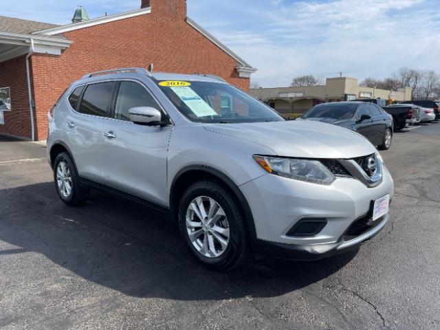 2016 Brilliant Silver Nissan Rogue SV 2WD (KNMAT2MT3GP) with an 2.5L L4 DOHC 16V engine, Continuously Variable Transmission transmission, located at 401 Woodman Dr, Riverside, OH, 45431, (937) 908-9800, 39.760899, -84.123421 - Photo #0