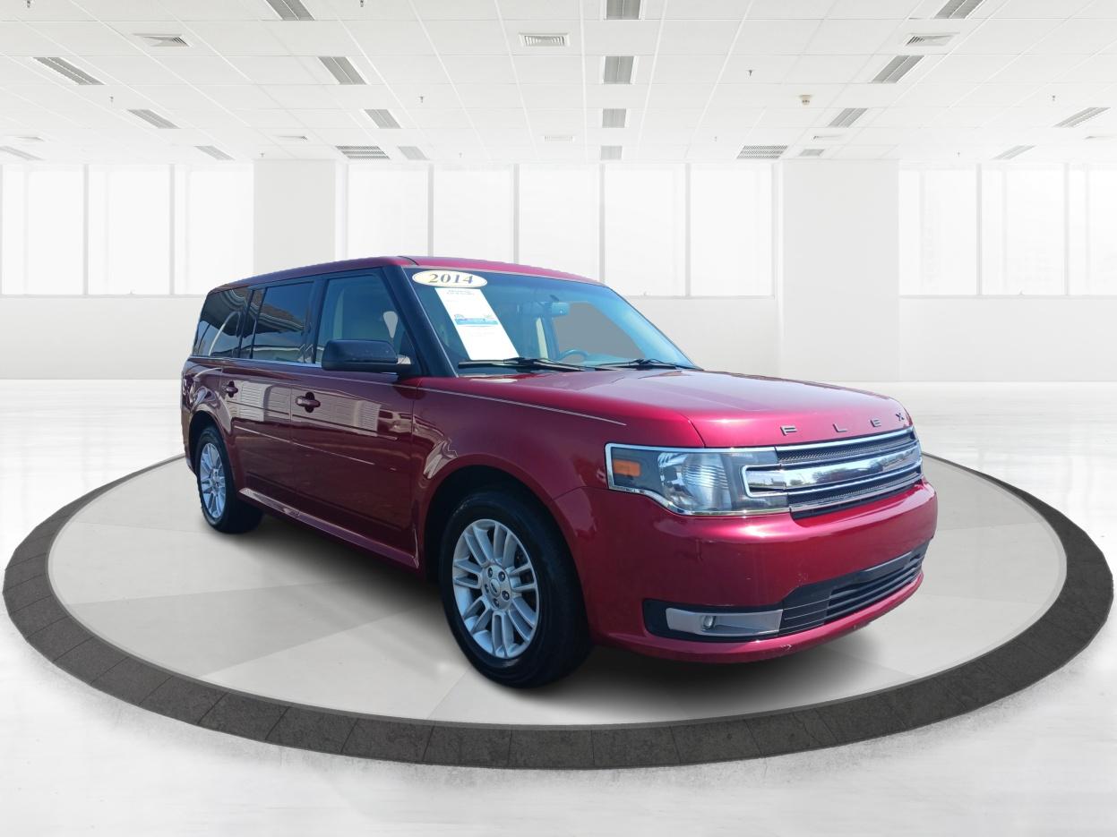 2014 Ruby Red Met Tinted CC Ford Flex SEL FWD (2FMGK5C89EB) with an 3.5L V6 DOHC 24V engine, 6-Speed Automatic Overdrive transmission, located at 880 E. National Road, Vandalia, OH, 45377, (937) 908-9800, 39.891918, -84.183594 - Photo #0
