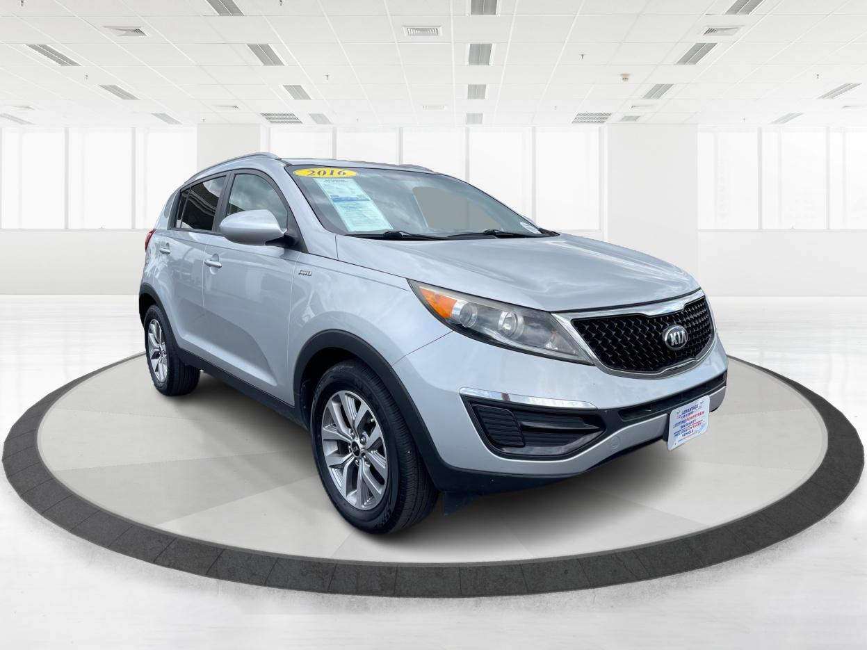 2016 Bright Silver Kia Sportage LX AWD (KNDPBCAC3G7) with an 2.4L V6 DOHC 24V engine, 6-Speed Automatic transmission, located at 1230 East Main St, Xenia, OH, 45385, (937) 908-9800, 39.688026, -83.910172 - Photo #0