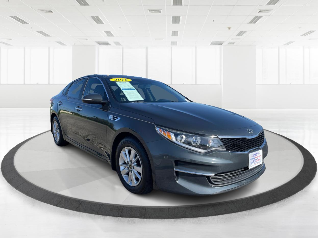 2016 Moss Grey Kia Optima LX (5XXGT4L32GG) with an 2.4L L4 DOHC 16V engine, 6-Speed Automatic transmission, located at 4508 South Dixie Dr, Moraine, OH, 45439, (937) 908-9800, 39.689976, -84.218452 - Photo #0