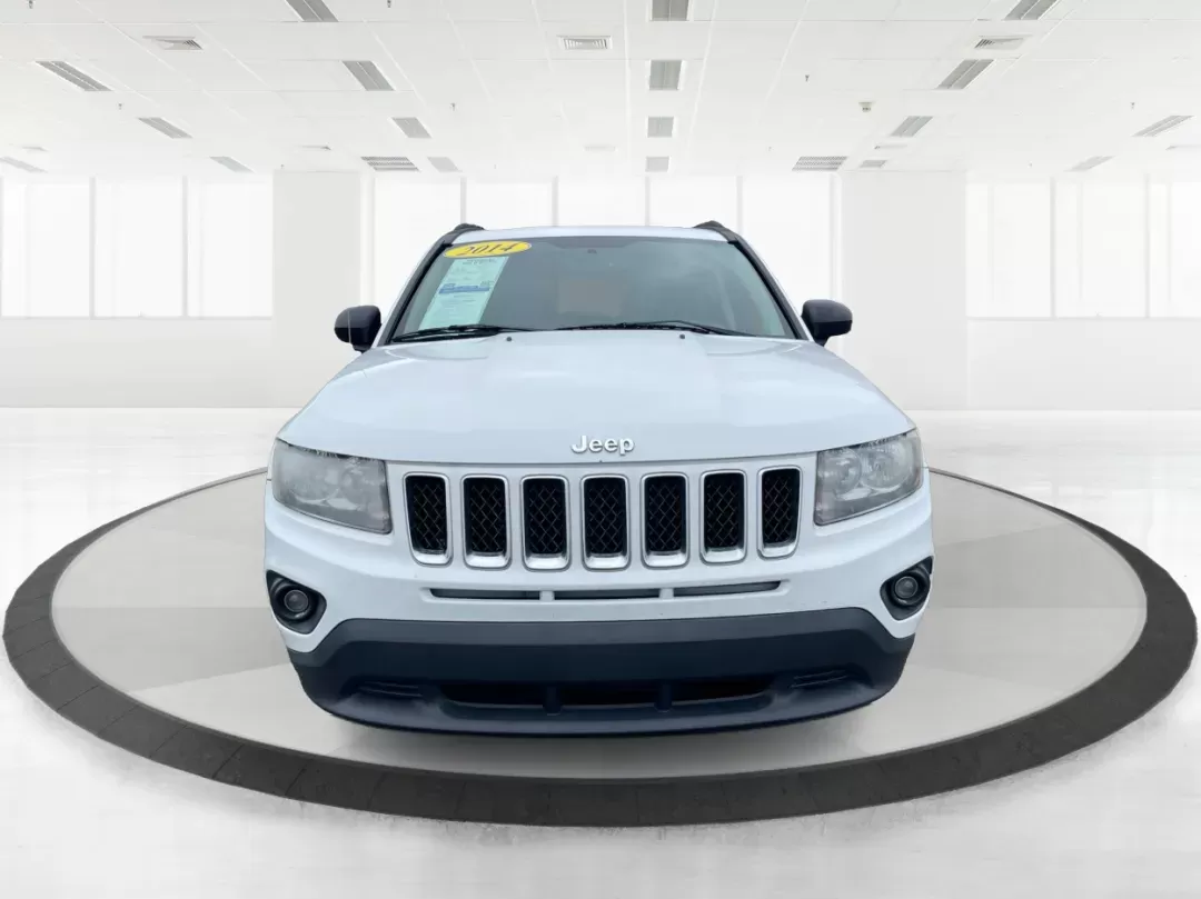 2014 Bright White Clearcoat Jeep Compass Sport FWD (1C4NJCBA9ED) with an 2.0L L4 DOHC 16V engine, located at 880 E. National Road, Vandalia, OH, 45377, (937) 908-9800, 39.891918, -84.183594 - 2014 Jeep Compass Sport FWD - Photo#6