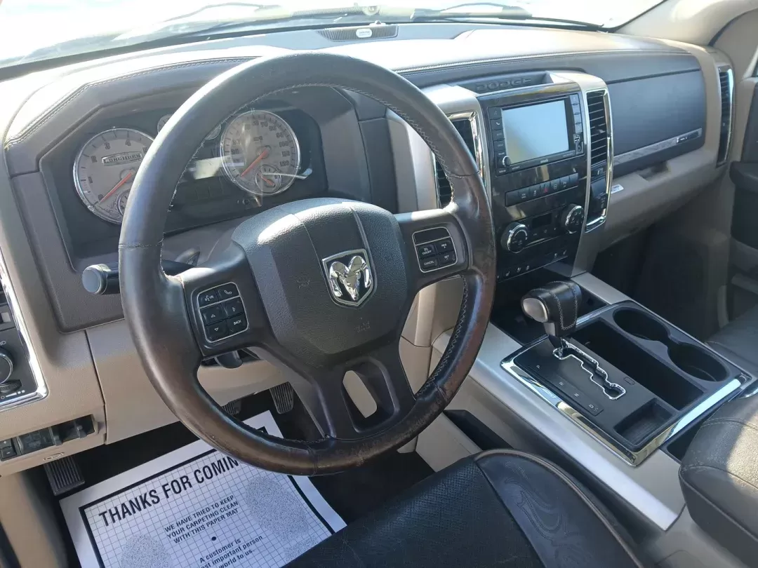 2012 Ram 1500 Laramie Longhorn Edition Crew Cab 4WD (1C6RD7PT8CS) with an 5.7L V8 OHV 16V engine, 6-Speed Automatic transmission, located at 4508 South Dixie Dr, Moraine, OH, 45439, (937) 908-9800, 39.689976, -84.218452 - 2012 Ram 1500 Laramie Longhorn Edition Crew Cab 4WD - Photo#8
