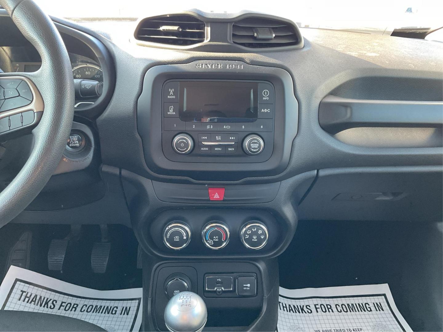 2017 Jeep Renegade Sport 4x4 (ZACCJBAH3HP) with an MultiAir 1.4L I-4 variable valve control engine, Manual transmission, located at 1099 N County Rd 25A, Troy, OH, 45373, (937) 908-9800, 40.057079, -84.212883 - Photo#10