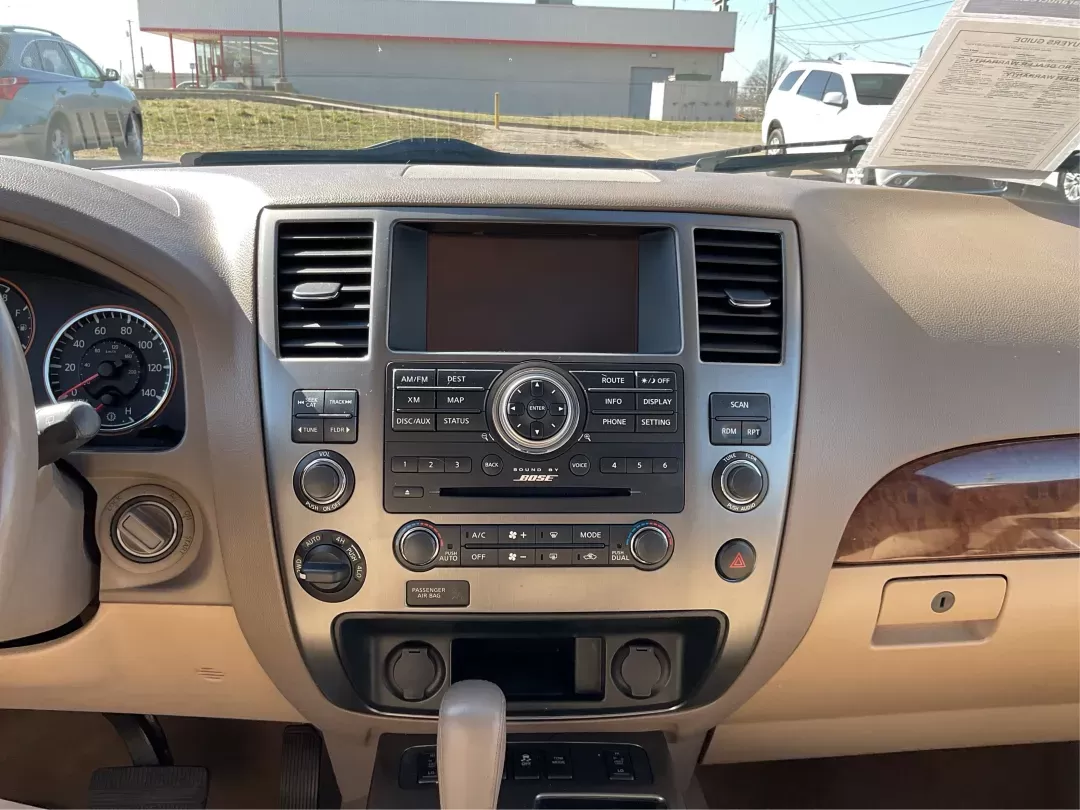 2015 Nissan Armada Platinum (5N1BA0NE1FN) with an Endurance 5.6L V-8 DOHC engine, located at 1230 East Main St, Xenia, OH, 45385, (937) 908-9800, 39.688026, -83.910172 - Third Row - Photo#12