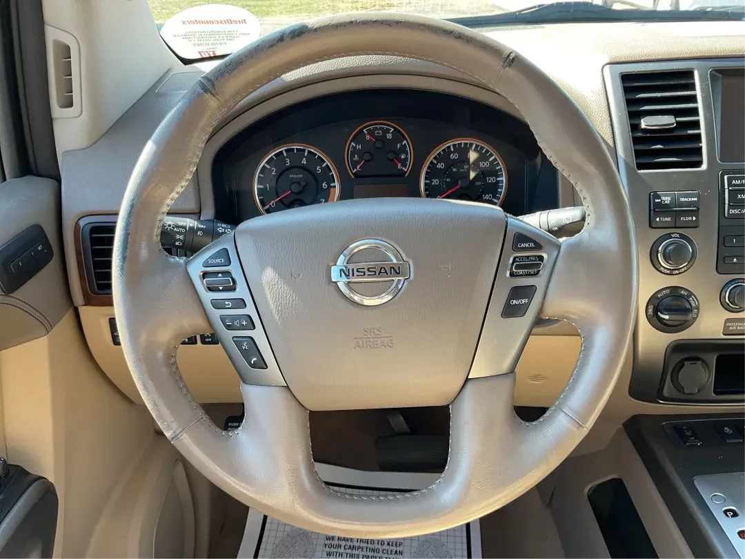 2015 Nissan Armada Platinum (5N1BA0NE1FN) with an Endurance 5.6L V-8 DOHC engine, located at 1230 East Main St, Xenia, OH, 45385, (937) 908-9800, 39.688026, -83.910172 - Third Row - Photo#15