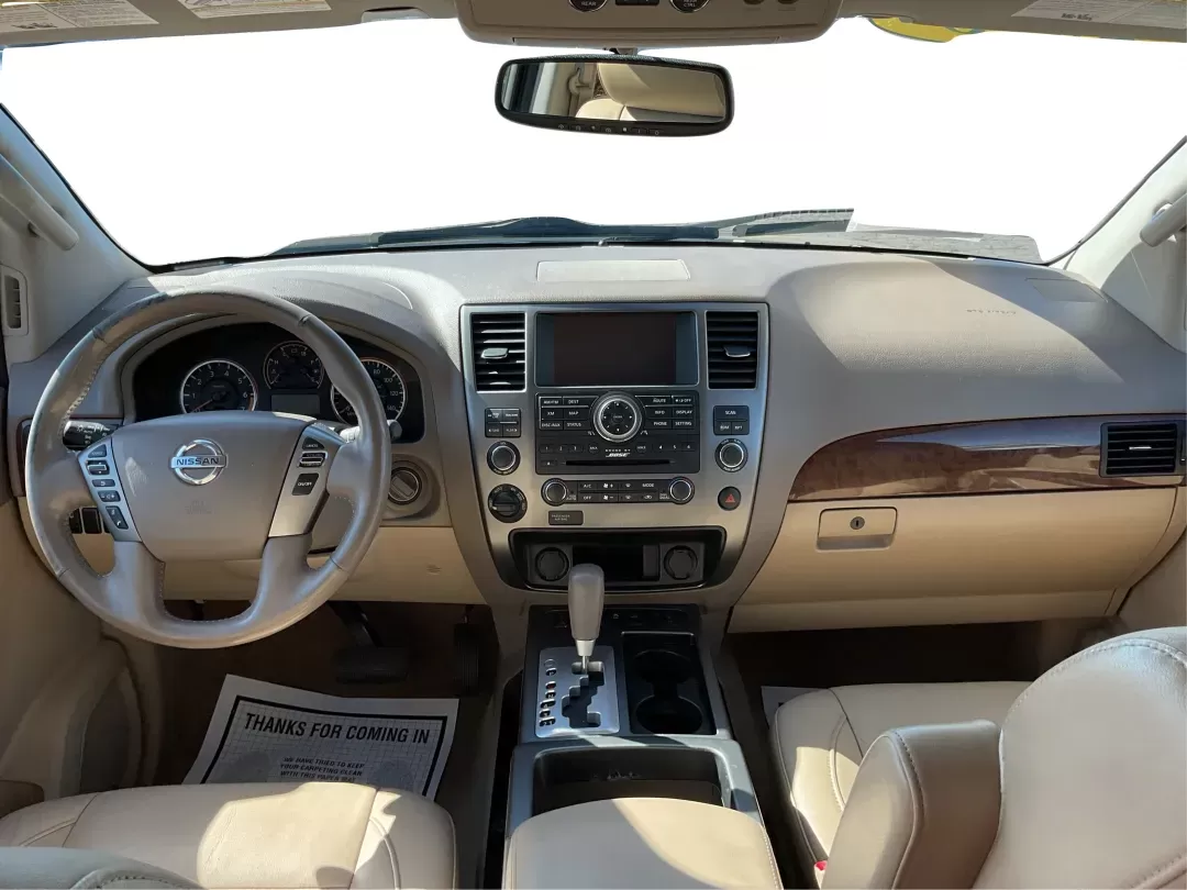 2015 Nissan Armada Platinum (5N1BA0NE1FN) with an Endurance 5.6L V-8 DOHC engine, located at 1230 East Main St, Xenia, OH, 45385, (937) 908-9800, 39.688026, -83.910172 - Third Row - Photo#19