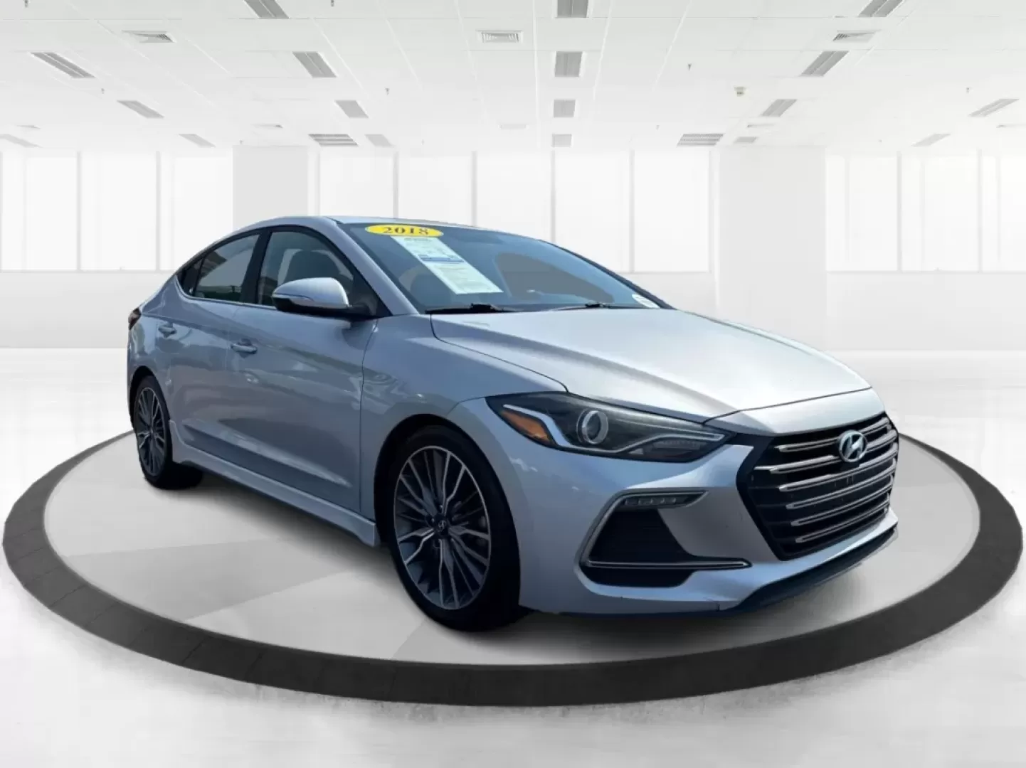2018 Hyundai Elantra Sport (KMHD04LB6JU) with an 1.6L I-4 gasoline direct injection engine, located at 1099 N County Rd 25A, Troy, OH, 45373, (937) 908-9800, 40.057079, -84.212883 - Photo#0