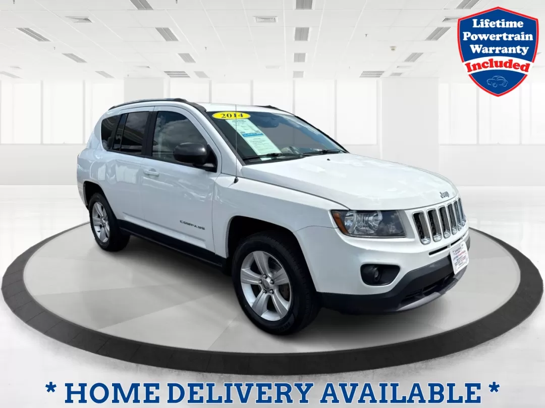 2014 Jeep Compass Sport (1C4NJDBB4ED) with an 2.4L I-4 DOHC engine, located at 1230 East Main St, Xenia, OH, 45385, (937) 908-9800, 39.688026, -83.910172 - Photo#0