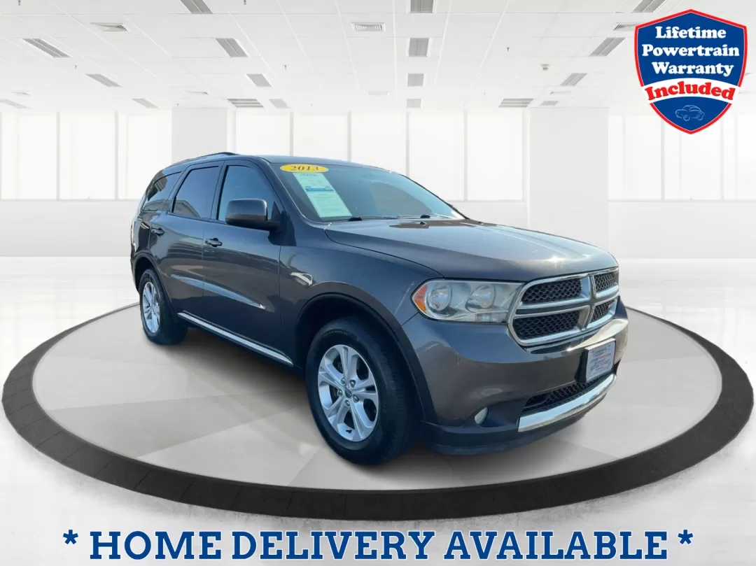 2013 Dodge Durango SXT (1C4RDJAG7DC) with an 3.6L V-6 DOHC engine, located at 1099 N County Rd 25A , Troy, OH, 45373, (937) 908-9800, 40.057079, -84.212883 - Photo#0