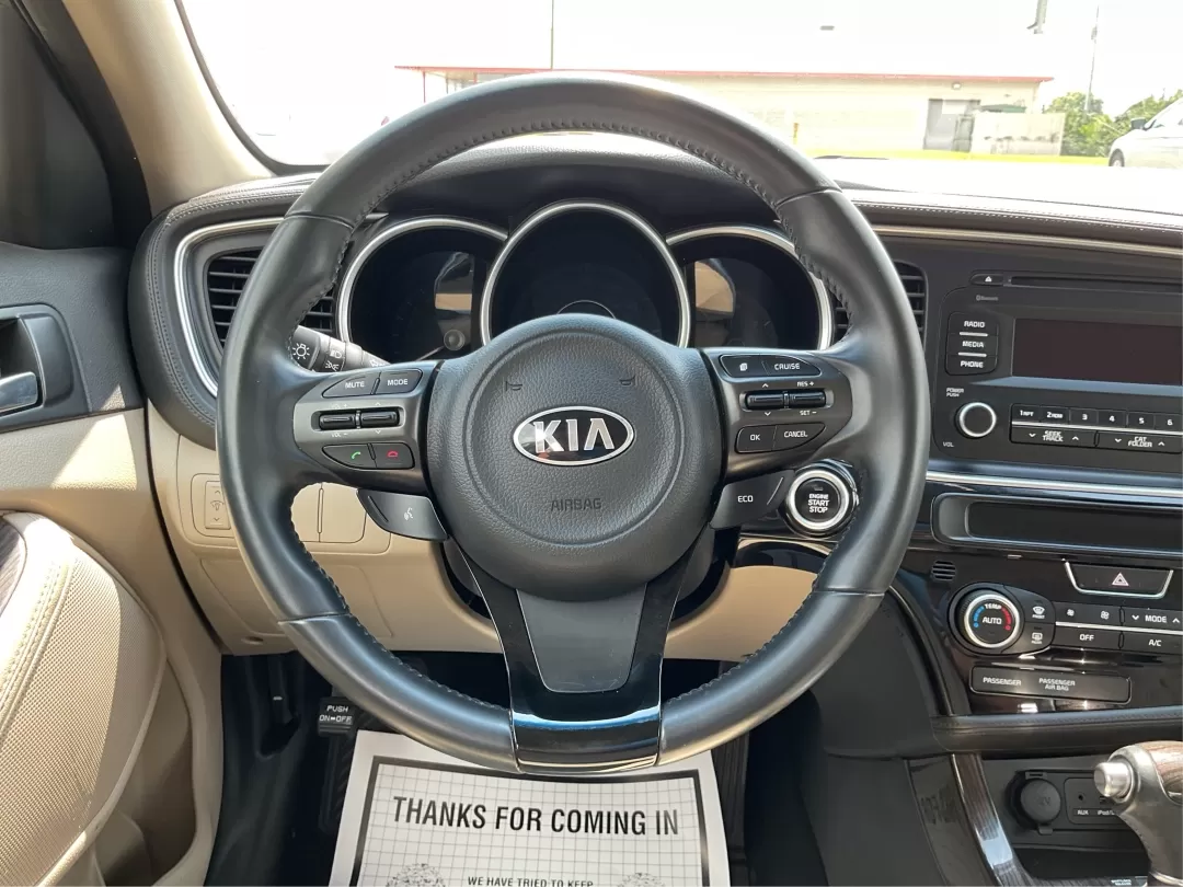 2015 Kia Optima EX (5XXGN4A70FG) with an Theta II 2.4L I-4 gasoline direct injection engine, located at 8750 N County Rd 25A, Piqua, OH, 45356, (937) 908-9800, 40.164391, -84.232513 - Photo#16