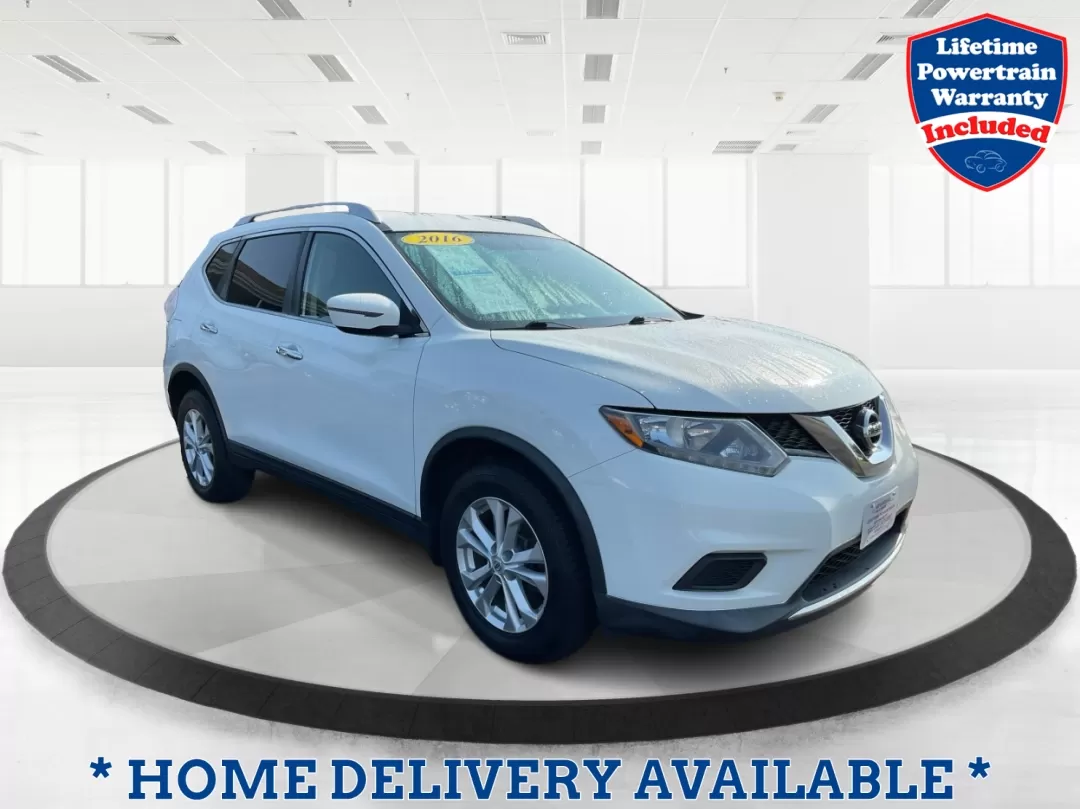 2016 Nissan Rogue SV (KNMAT2MV5GP) with an 2.5L I-4 DOHC engine, located at 8750 N County Rd 25A, Piqua, OH, 45356, (937) 908-9800, 40.164391, -84.232513 - 2016 Nissan Rogue SV - Photo#0