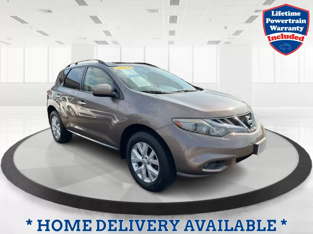 2013 Nissan Murano SL (JN8AZ1MU0DW) with an 3.5L V-6 DOHC engine, located at 4508 South Dixie Dr, Moraine, OH, 45439, (937) 908-9800, 39.689976, -84.218452 - Experience the perfect blend of comfort and versatility with the 2013 Nissan Murano SL, an ideal choice for growing families, outdoor enthusiasts, or anyone seeking a reliable vehicle for daily commutes. At Advantage Car and Credit - Moraine, located at 4508 South Dixie Dr, Moraine, OH 45439, we und - Photo#0